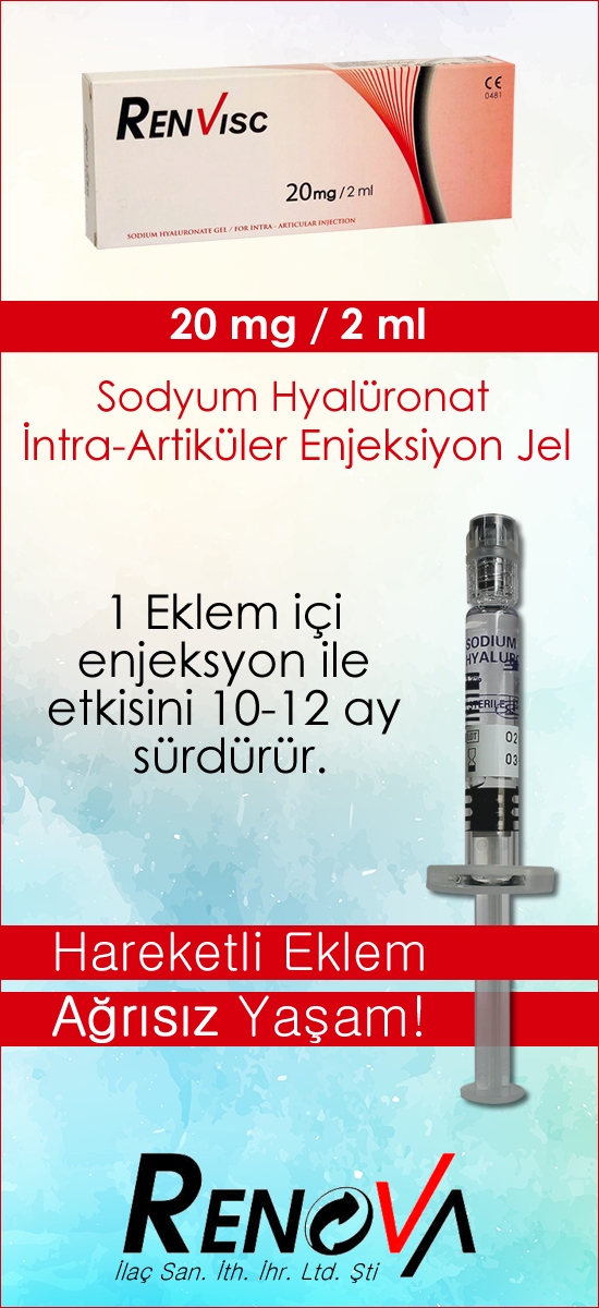 Renvisc 20mg/2ml - intraertiküler enjeksiyon jel şırınga. Sodyum Hyalüronat