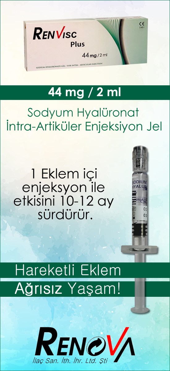 Renvisc Plus 44mg/2ml - intraertiküler enjeksiyon jel şırınga. Sodyum Hyalüronat